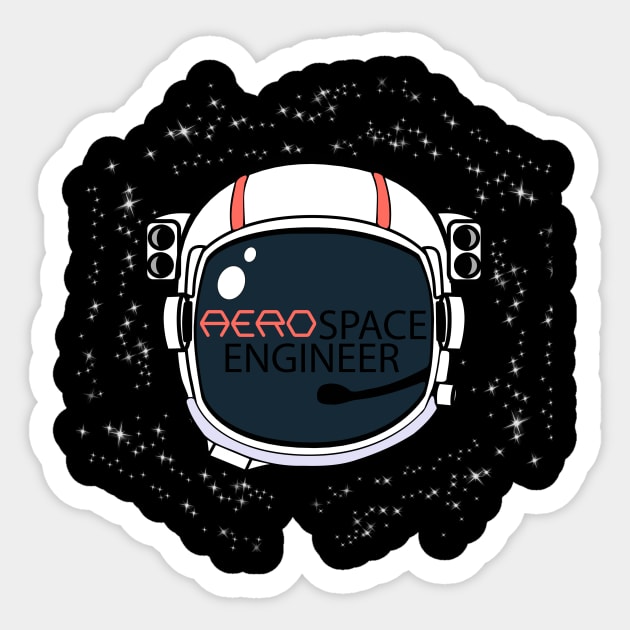 Aero Space Engineer Sticker by SpaceMonkeyLover